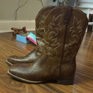 Brown Leather Cowboy Boots